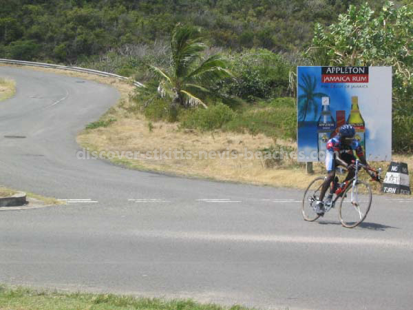 Kittitian Cyclist Lesroy 'Snake' Queeley in the 2004 St Kitts Triathlon