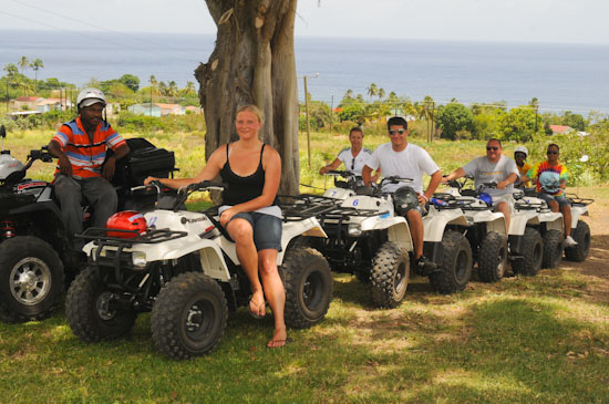 St Kitts quad bike tour information stop