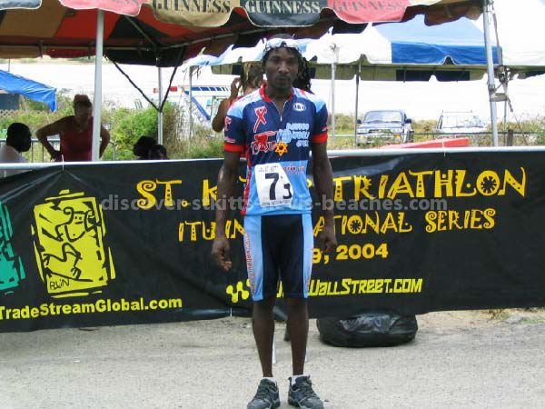 Lesroy 'Snake' Queeley at the St Kitts Triathlon