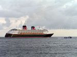 Photo 11: Disney Wonder and Nevis inter-island ferry Mark Twain