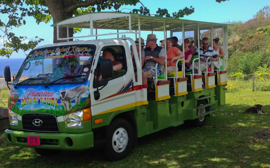 Poinciana Tours Safari vehicle.