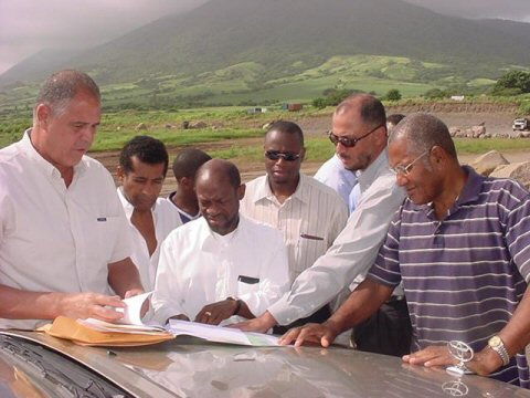 St. Kitts Cabinet Ministers tour Beaumont Park Race Track with Arthur Sharpe