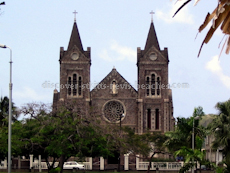 St Kitts heritage sites photos - The Catholic Church - Immaculate Conception Co-Cathedral on East Independence Square Street in downtown Basseterre St Kitts