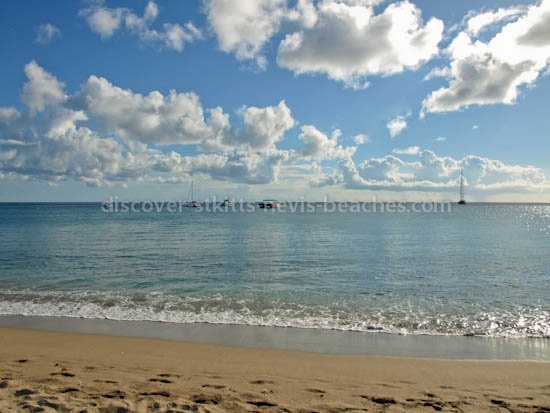 Calm waters at South Frigate Bay Beach, St Kitts