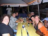 St Kitts and Nevis Travel Forum Members and Friends at Mr X Shiggidy Shack in August 2004