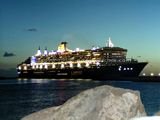 Queen Mary 2 lighted up