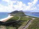 St Kitts beaches - View of Friars Bay from Sir Timothy Hill lookout above