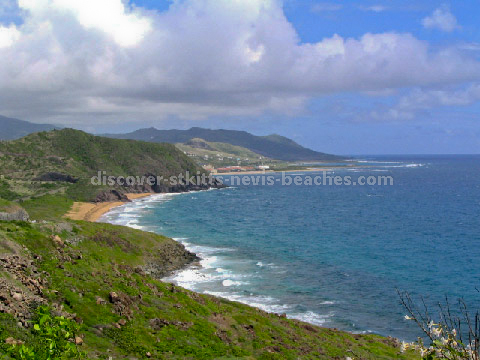 St Kitts Southeast Peninsula Safari photo - the Atlantic coast overlooking North Friars Bay towards the St Kitts Marriott Resort in the distance