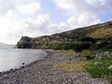 St Kitts Beaches - White House Bay showing rocky shoreline.