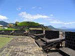 Cannons in the Prince of Wales Bastion at Brimstone Hill Fortress National Park, St. Kitts 