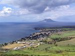 View of Sandy Point, St Eustatius (Statia) and Saba from Brimstone Hill Fortress National Park, St. Kitts 