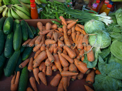 Locally grown vegetables on display at the 2013 Agriculture Department Open Day