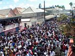 Photo of the j'ouvert crowd coming up Fort 
			Street