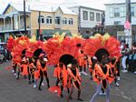 Photo of children enjoying themselves in their very own 2004 - 2005 Children's Carnival Parade in St. Kitts
